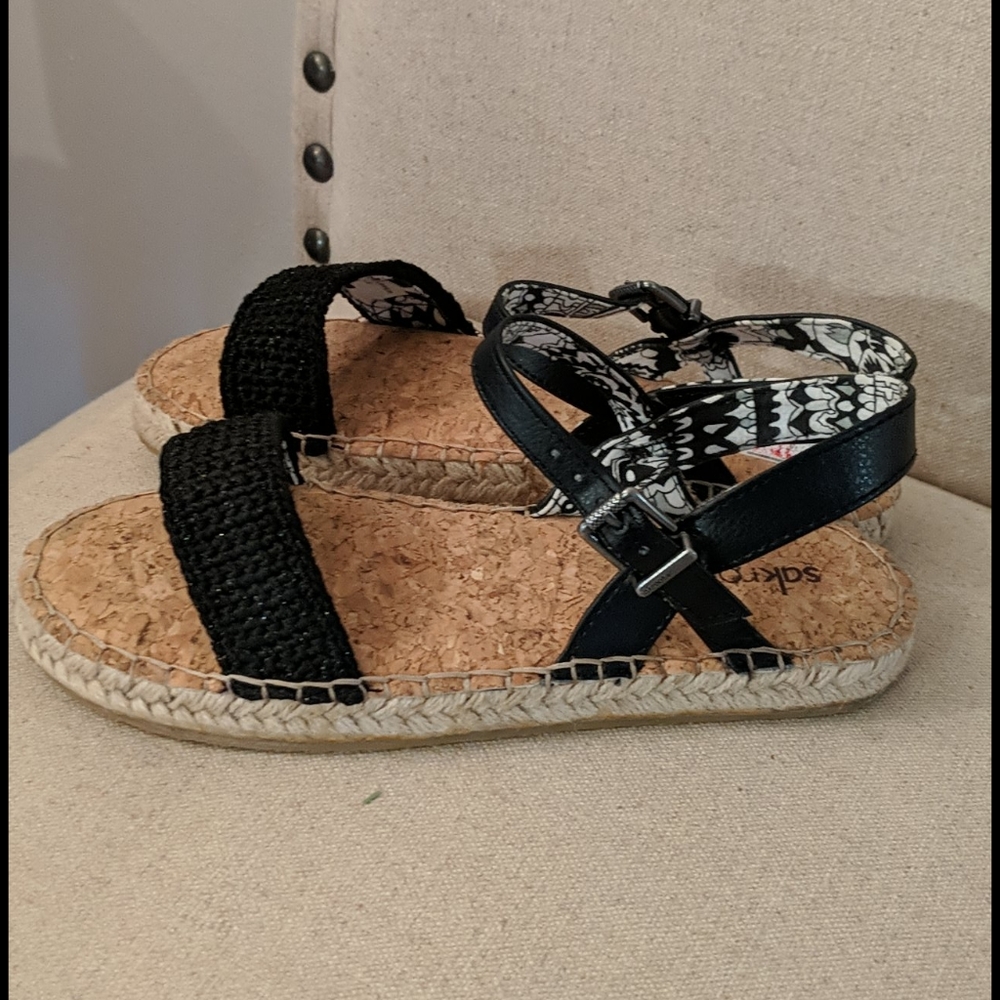 Sakroots Women's Mae Espadrille Boho Sandals New Black Size 6